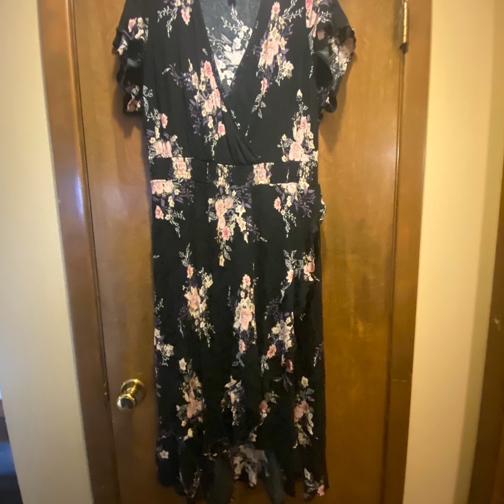 Floral Black Dress